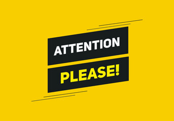Fototapeta premium attention please button colorful shape. label sign icon. web banner for business