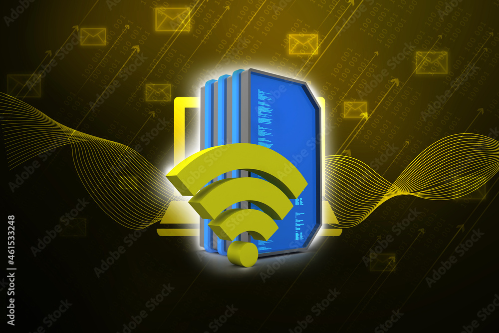 Poster 3d rendering high speed 16gb sd flash memory cards with wifi modem