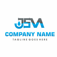 modern letter JSM plumbing logo company vector design