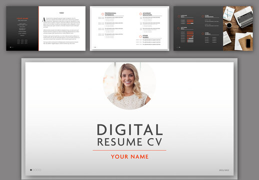 Digital Resume CV Layout