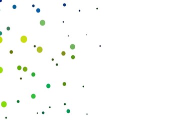 Light Blue, Yellow vector cover with spots.