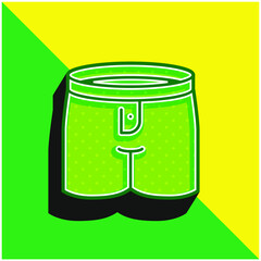 Boxers Green and yellow modern 3d vector icon logo