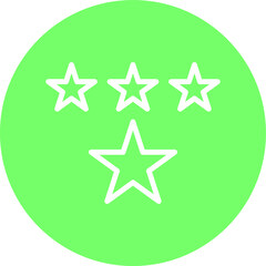 Rating star Isolated Vector icon which can easily modify or edit

