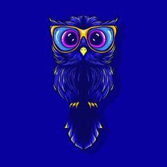 owl with glasses