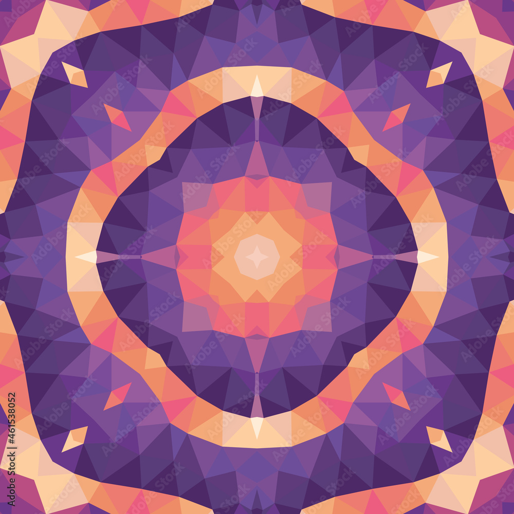 Poster abstract geometric background. seamless pattern design. mosaic decorative structure. vector illustra