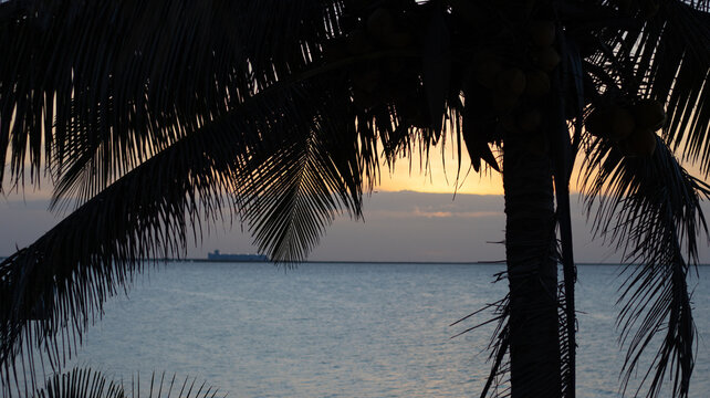 Sunset from the Mexican town of Chicxulub.
