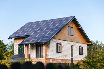Solar Panels on Roof of a private house