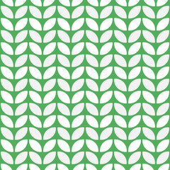Fototapeta premium Green geometric seamless pattern. Seamless pattern with abstract leaves or flower petals.