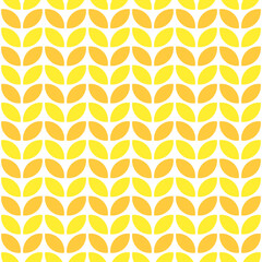 Orange und gelbes geometrisches nahtloses Muster. Nahtloses Muster mit abstrakten Blättern oder Blütenblättern.