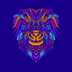 Obraz premium lion zentangle