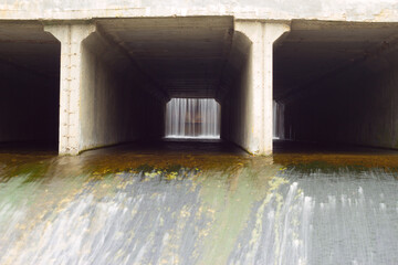 tunnel for the descent of water from the lake