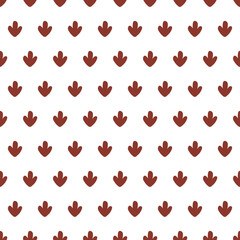 White seamless pattern with brown cactus.