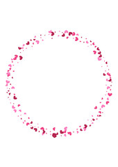 Red Shadow Heart Background. Rose Explosion Illustration. Purple Confetti Paper. Pink Art Texture. Ornament Wallpaper.