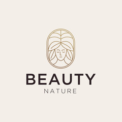Luxury beauty nature logo template