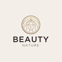 Luxury beauty nature logo template