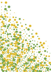 Yellow Citrus Background White Vector. Lemon Repeat Set. Juicy Dessert Lemon. Juicy Health Pattern.