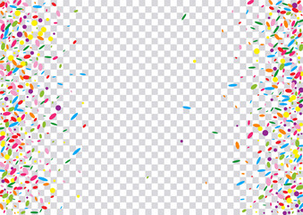 Blue Circle Background Transparent Vector. Polka Holiday Card. Fest Texture. Bright Geometric Wallpaper Frame. Rainbow Paper.