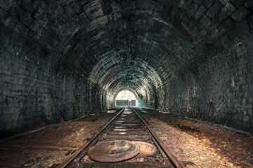 An old abandoned railway tunnel decayed for decades a lost place