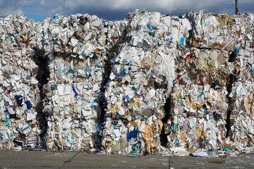 Photo of a large amount of waste paper