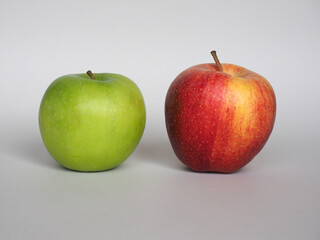 red and green apple fruit food