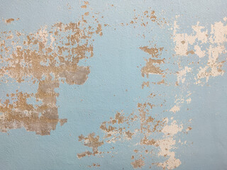 Colored plaster walls come off.