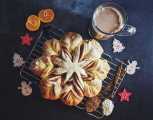 Homemade Snowflake Pull-Apart Monkey Bread for Christmas