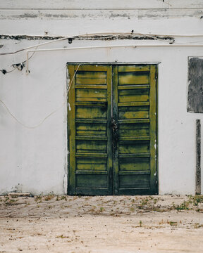 old door in abandoned building in Belize 
