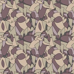 Abstract geometric seamless pattern, beige and dusty pink shades