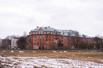 Old soviet time building in Latvia