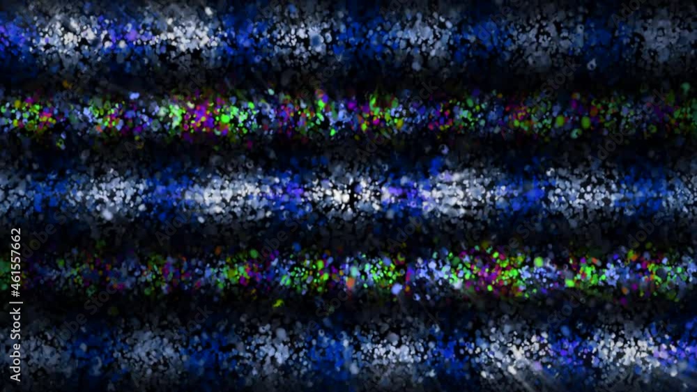 Poster multicolored stripes with pixels and interference. motion. striped colorful lines with black emit el