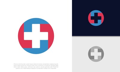 Abstract logotype for medical pharmacy. Logo design template. Medical health	