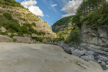 Meouge gorges, nature reserve in France.