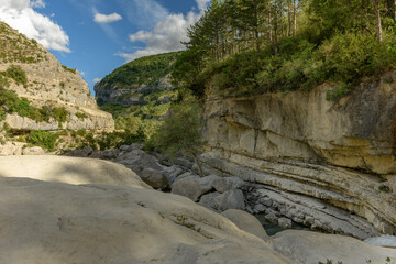 Fototapeta na wymiar Meouge gorges, nature reserve in France.