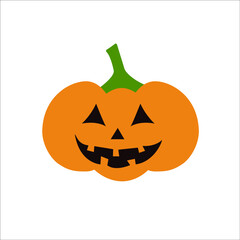 Halloween jack o lantern pumpkin spider holiday sticker vector autumn illustration minimalist horror spooky celebration