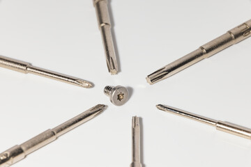 Screwdriver set macro with small torx bolt