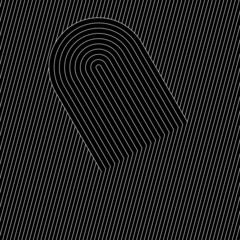 Abstract black and white background with lines. Art optical illusion with parallel lines and waves.