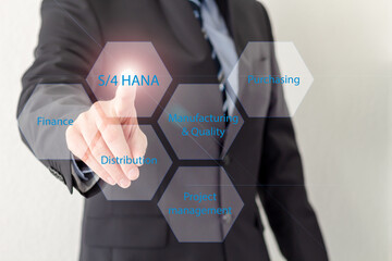 S/4 Hana Concept for advisor, new ERP technology  - obrazy, fototapety, plakaty