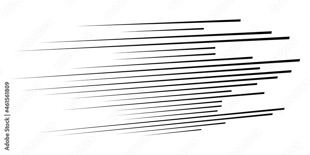 Poster 3D straight, parallel dynamic irregular lines, stripes element. Action, burst, speed comic effect lines