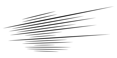 3D straight, parallel dynamic irregular lines, stripes element. Action, burst, speed comic effect lines - 461561874