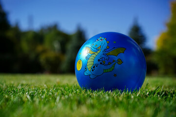 children's ball on the grass