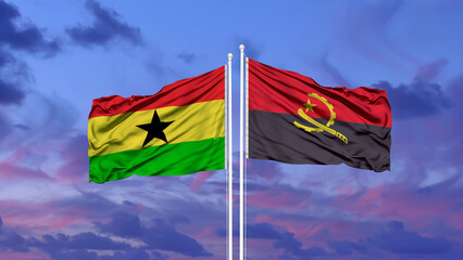 Angola and Cameroon two flags