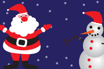 Christmas and New Year's holidays greeting card