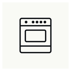 Electric range oven sign icon