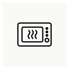 Microwave oven icon sign vector