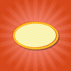 retro signboard billboard or banner for bright advertising