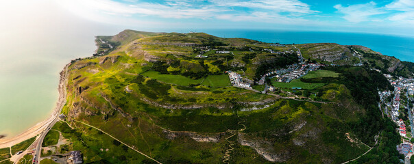 Aerial View of the Summit in Llandudno North wales