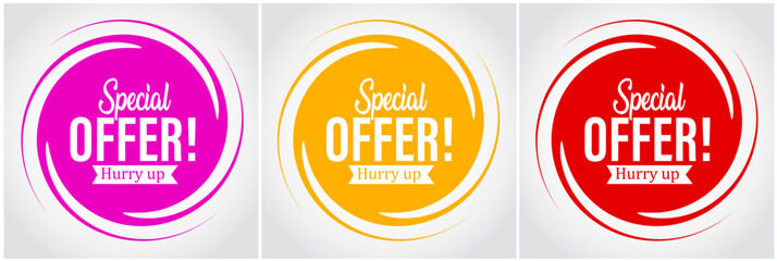 Special offer template editable vector illustration