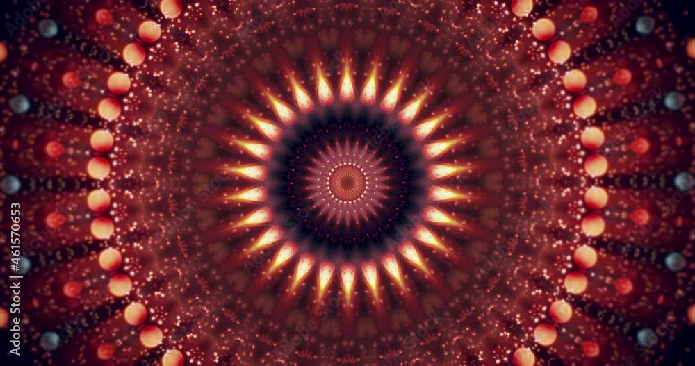 Poster abstract kaleidoscope motion background pattern concept.graphic motion random and symmetry with 3d r