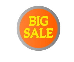 Big sale word button with modern design. Big sale logo.