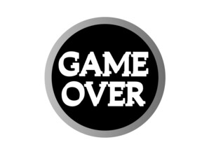 Game Over symbol icon with modern design.